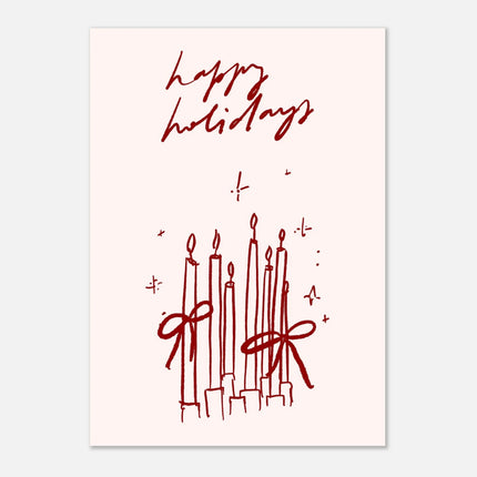 Red-Holiday-Line-Art-Wall-Art BeaPrints