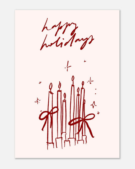 Red-Holiday-Line-Art-Wall-Art BeaPrints
