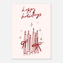 Red-Holiday-Line-Art-Wall-Art BeaPrints