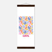 Póster con Colgador Papel Satinado Premium - 20x50 cm / 8x20″ - - / - / Colgador Madera Oscura