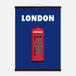 Póster con Colgador Papel Satinado Premium - 50x70 cm / 20x28″ - - / - / Colgador Madera Oscura