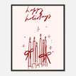 Póster con Marco Metálico Papel Satinado Premium - 40x50 cm / 16x20″ / Marco Negro / Listo para colgar