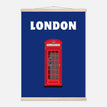 Póster con Colgador Papel Satinado Premium - 50x70 cm / 20x28″ - - / - / Colgador Madera Natural