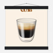Póster con Colgador Papel Satinado Premium - 30x30 cm / 12x12″ / - / Colgador Negro