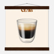 Póster con Colgador Papel Satinado Premium - 30x30 cm / 12x12″ / - / Colgador Madera Oscura