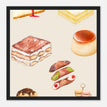 Póster con Marco de Madera Papel Satinado Premium - 30x30 cm / 12x12″ / Marco Negro / Listo para colgar