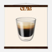 Póster con Colgador Papel Satinado Premium - 45x45 cm / 18x18″ / - / Colgador Madera Oscura