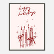 Póster con Marco Metálico Papel Satinado Premium - 45x60 cm / 18x24″ / Marco Negro / Listo para colgar