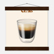 Póster con Colgador Papel Satinado Premium - 25x25 cm / 10x10″ / - / Colgador Madera Oscura