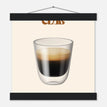 Póster con Colgador Papel Satinado Premium - 25x25 cm / 10x10″ / - / Colgador Negro