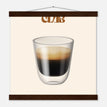 Póster con Colgador Papel Satinado Premium - 35x35 cm / 14x14″ / - / Colgador Madera Oscura