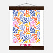 Póster con Colgador Papel Satinado Premium - 20x25 cm / 8x10″ - - / - / Colgador Madera Oscura