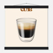 Póster con Colgador Papel Satinado Premium - 35x35 cm / 14x14″ / - / Colgador Negro