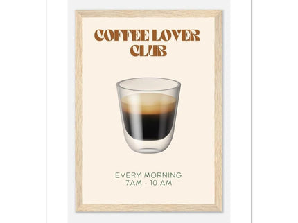 Póster Coffee Club Espresso Club BeaPrints