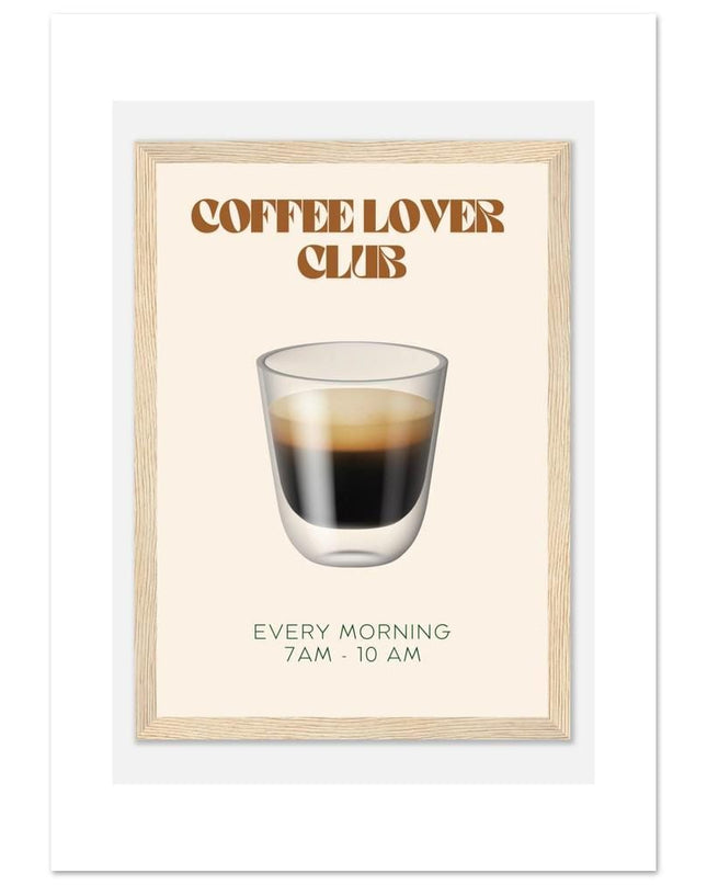 Póster Coffee Club Espresso Club BeaPrints