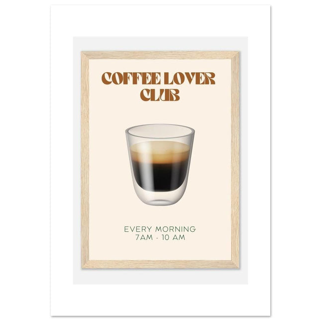 Póster Coffee Club Espresso Club BeaPrints