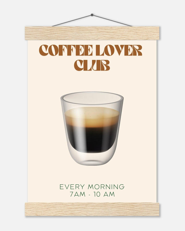 Póster Coffee Club Espresso Club ambiente cocina