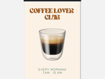 Póster Coffee Club decoración cocina