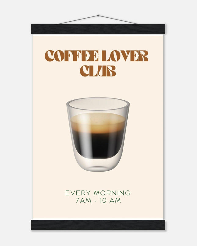 Póster Coffee Club decoración cocina