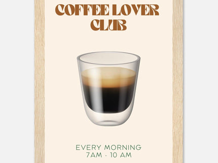 Lámina Coffee Lover Club BeaPrints